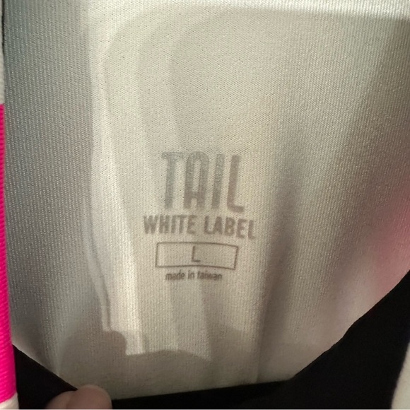 Tail White Label Women’s Long Sleeve Pink Black & White Zip Up Jacket Sz L GUC - Picture 5 of 8